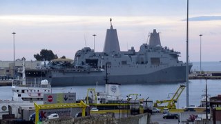 Piraeus 2/1/2024 US Ship USS Mesa Verde LPD-19 San Antonio Class