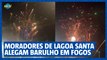 Moradores de Lagoa Santa dizem que show de fogos da prefeitura causou barulho