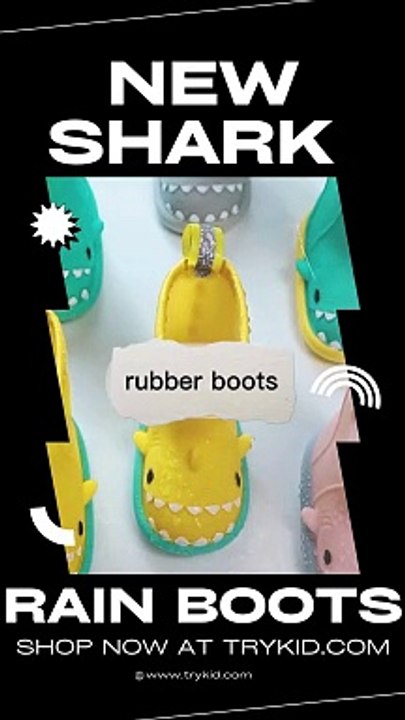 Shark Shoes Kids Rain Boots!