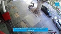 En cuestión de segundos se robó una moto en Avenida 13