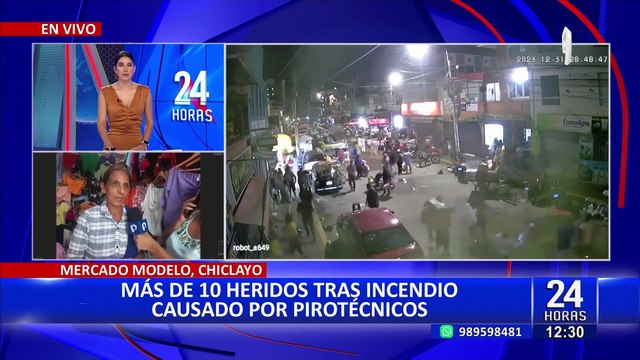 Chiclayo: Reportan más de 10 heridos tras incendio en mercado Modelo