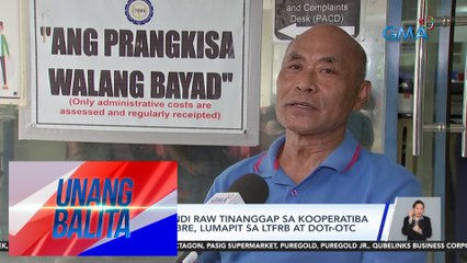Operator na hindi raw tinanggap sa kooperatiba noong Nobyembre, lumapit sa LTFRB & DOTr-OTC | UB