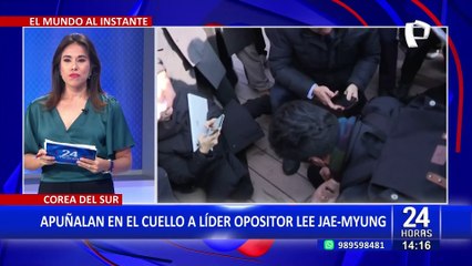 Corea del Sur: Lider de oposición fue apuñalado en el cuello durante conferencia de prensa