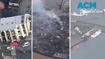 Aerial footage reveals earthquake and tsunami damage in Japan