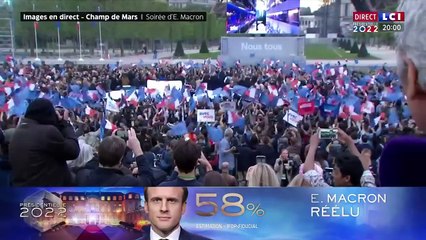 Éclatante victoire ! Emmanuel Macron réélu triomphalement avec 58% des voix : Les moments forts de cette élection historique !