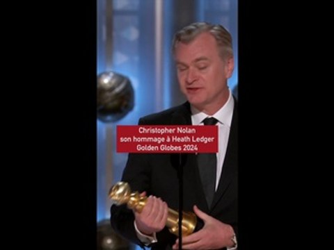 Christopher Nolan Honors Heath Ledger - Golden Globes 2024