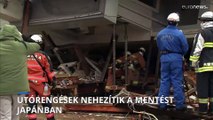 Utórengések és földcsuszamlások nehezítik a mentést Japánban