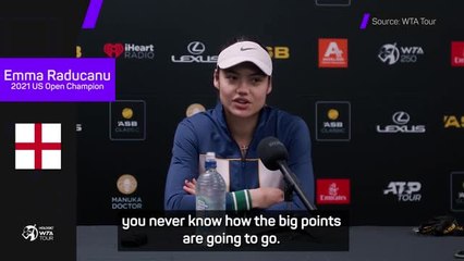 Raducanu 'proud' of winning return