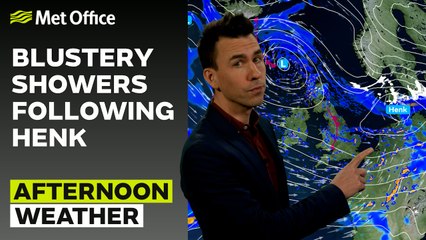 Met Office Afternoon Weather Forecast 03/01/23 - Blustery showers in the south, rain across northwest and eastern Scotland