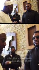 لحظة إعلان الملاكم الأمريكى - ميلر- والمدرب والمرافقين له دخولهم في الإسلام بالرياض