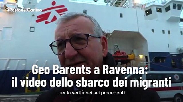 Geo Barents a Ravenna: il video dello sbarco dei migranti