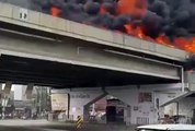 लुधियाना में डिवाइडर से टकराने के बाद आयल टैंकर में लगी भीषण आग, देखें 14 सेकेंड का वीडियो
