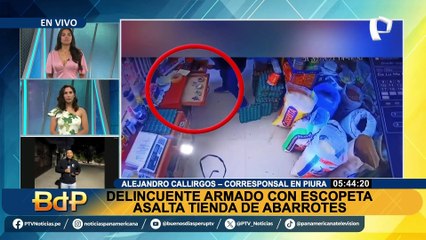 Asaltan tienda de abarrotes con una escopeta en Piura