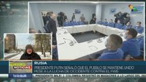 Presidente ruso visitó hospital militar en Moscú