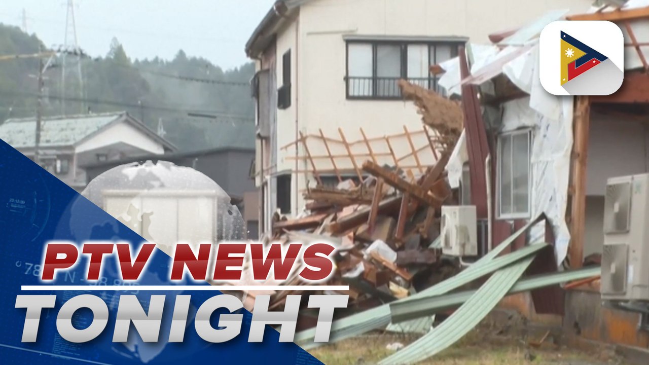 Rescuers sift through rubble and debris to look for survivors of strong earthquake in Japan