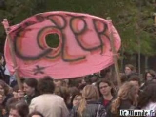 Manifestation des lycéens le 1er avril 2008 à Paris