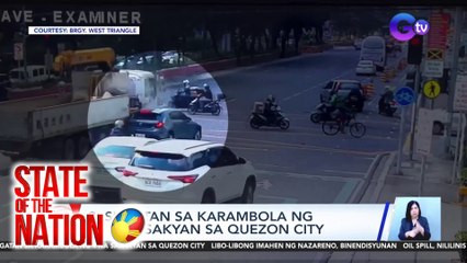 2, sugatan sa karambola ng 4 na sasakyan sa Quezon City | SONA