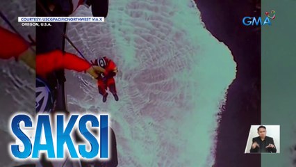 Aso, nasagip sa dagat matapos mahulog sa bangin | Saksi