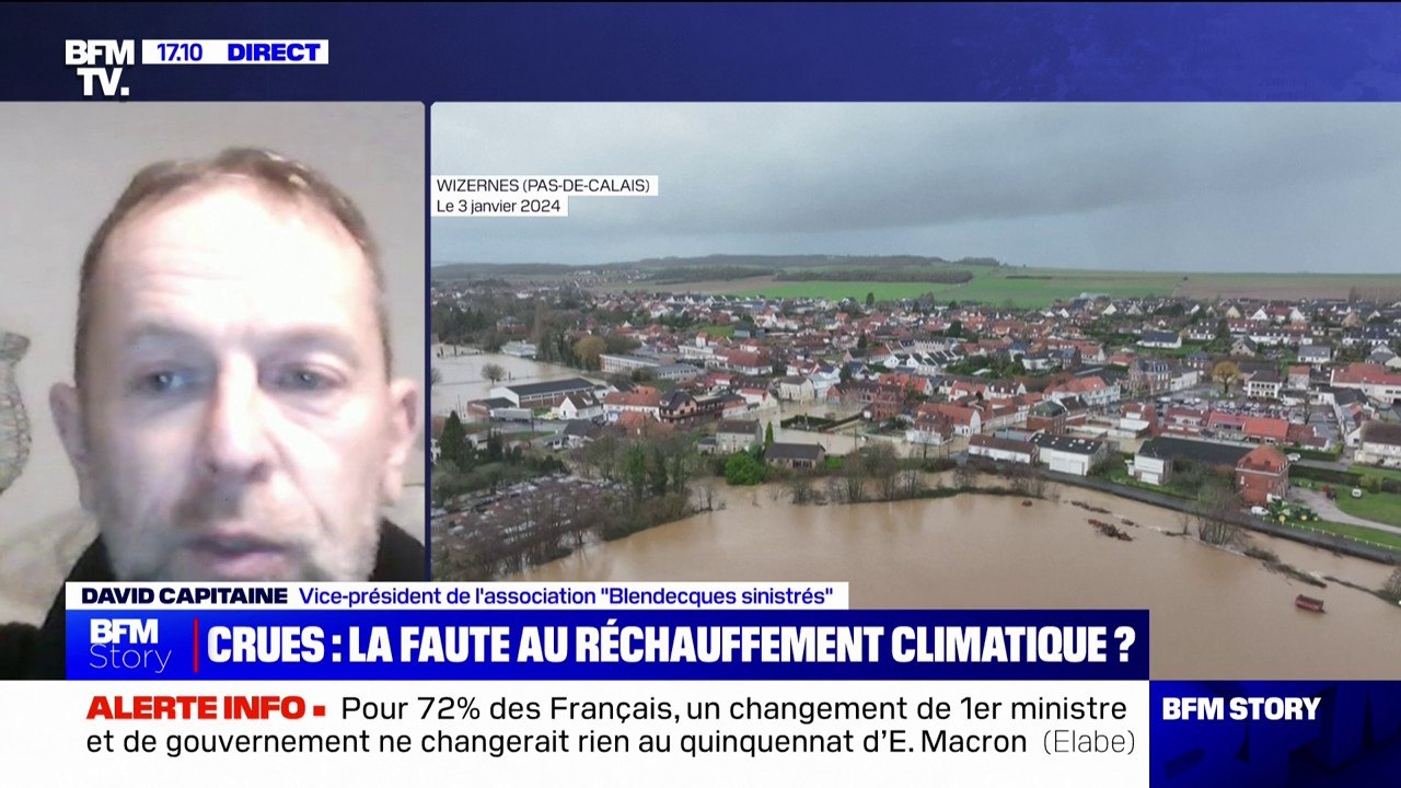 Crues dans le Pas-de-Calais: "Tout le monde en a ras-le-bol", affirme David Capitaine (vice-président de l'association “Blendecques sinistrés")
