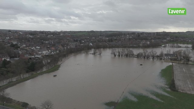 Le Brabant wallon vu du ciel : La Senne est sortie de son lit à Tubize