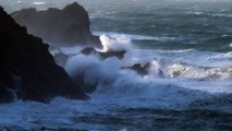 Storm waves whipped up by Storm Henk batter the Newquay coastline