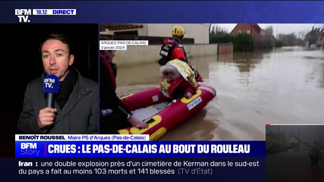 Inondations dans le Pas-de-Calais: Il va être temps d'avoir des moyens qui restent sur le territoire pour nous aider à maintenir des niveaux d'eau bas , souligne le maire d'Arques