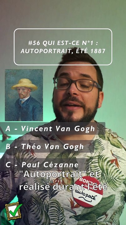 Qui est-ce N°1 : Autoportrait été 1887 | Vincent Van Gogh | Art&Facts