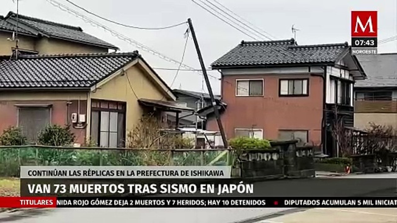 Sube a 73 las víctimas mortales tras terremoto de 7.6 en Japón