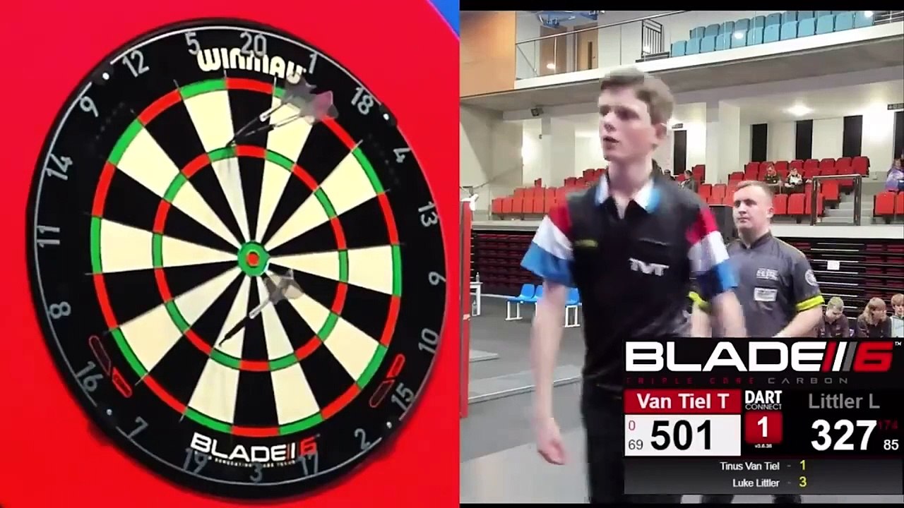 PDC finalist Luke Littler hits 9-darter aged 14