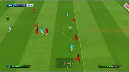 1 VS 3 and great goal for Manchester City from a beautiful shot - PES