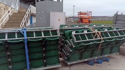 Así se transforma el estadio de la Arandina para recibir la visita del Real Madrid