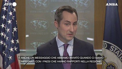 Usa:  "Escalation del conflitto in Medio Oriente non e' nell'interesse di nessuno"