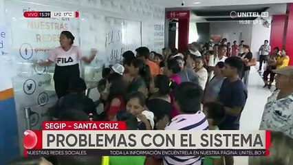 Santa Cruz: Segip presenta fallas en su sistema y genera molestia en la población