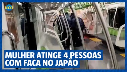 Mulher atinge quatro passageiros com faca em trem no Japão