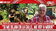 Quieren desalojar a un abuelo y su familia: el anciano se encadenó