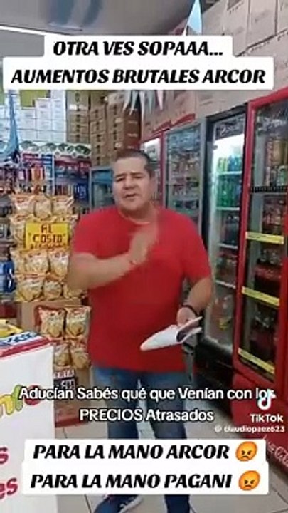 Almacenero enojado con Arcor por la suba de precios