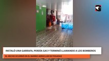 Instaló una garrafa, perdía gas y terminó llamando a los bomberos