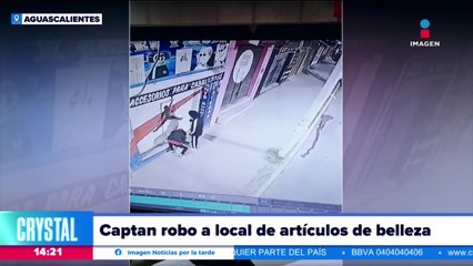 Cámaras de seguridad captan robo a local de artículos de belleza