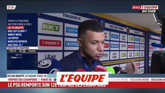 Mbappé (PSG) « L'équipe et le club sont tournés vers les trophées » - Foot - Trophée des champions
