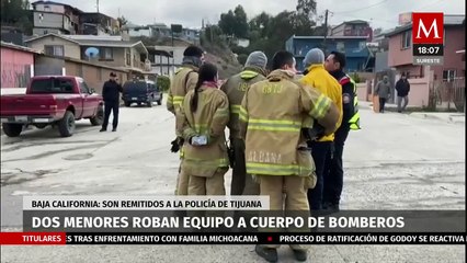 En Baja California, dos menores de edad roban equipo a cuerpo de bomberos