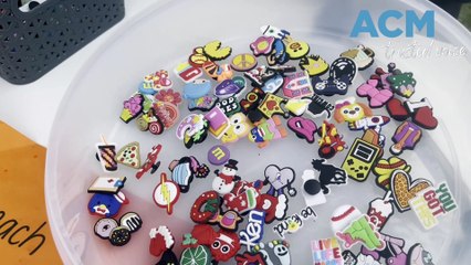 Hayden Mark and his bedazzled Crocs