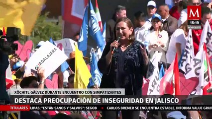 Xóchitl Gálvez aboga por poner fin a la creciente inseguridad en Jalisco