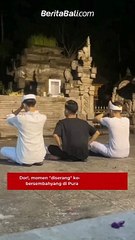 Dor!, momen "diserang" kecoa terbang saat bersembahyang di Pura Tirta Empul