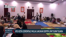 KPU Kota Gorontalo Mulai Lakukan Sortir Lipat Surat Suara Pemilu 2024