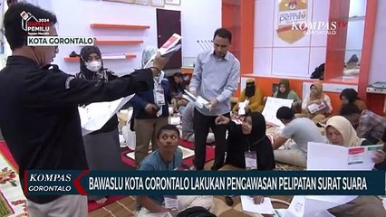Bawaslu Kota Gorontalo Lakukan Pengawasan Proses Sortir Lipat Surat Suara