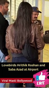 Btown Lovebirds Hrithik Roshan and Saba Azad at Airport Viral Masti Bollywood