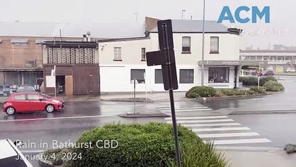 Rain in Bathurst on January 4, 2024.