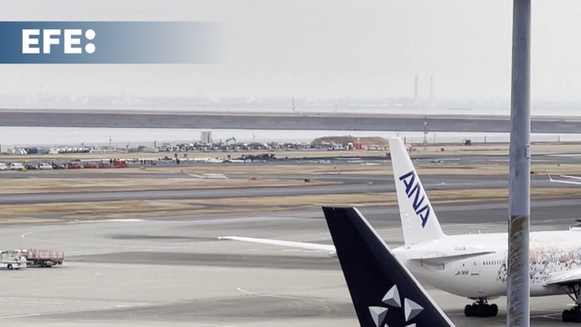 El avión de los guardacostas de Japón no tenía permiso para entrar en pista