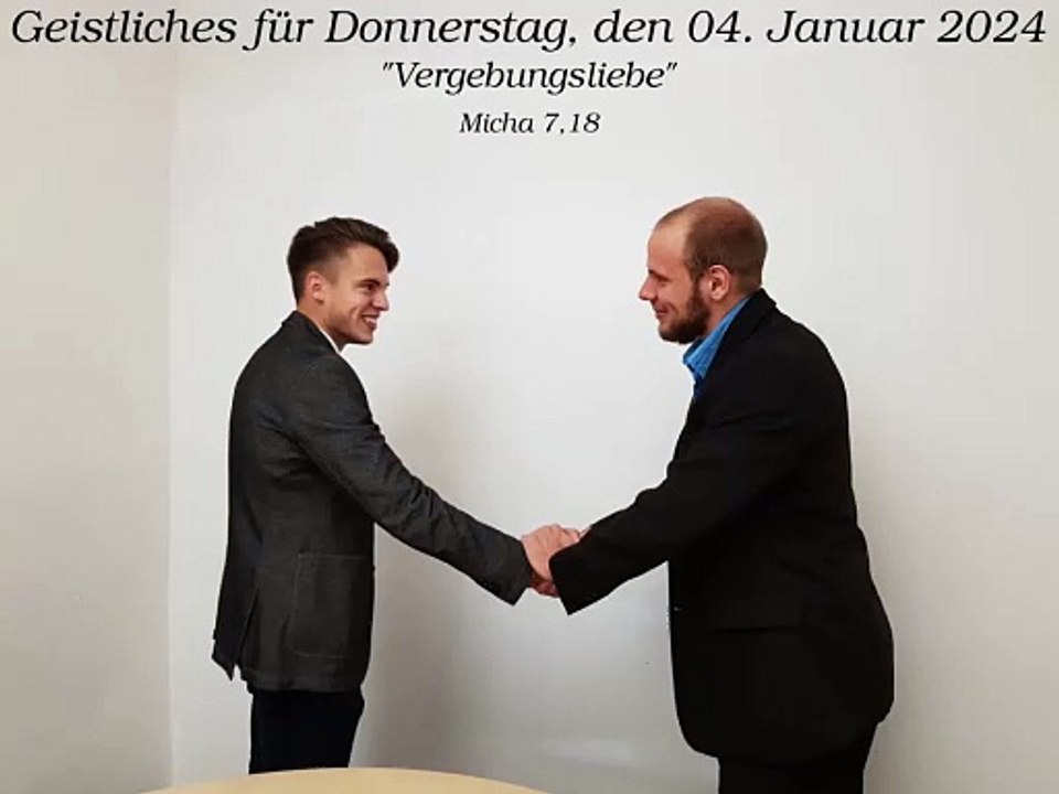 Geistliches für Donnerstag, den 04. Januar 2024