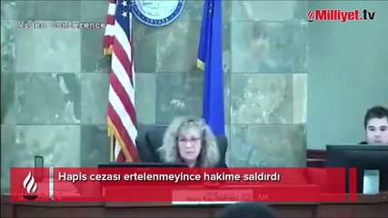 Yargıcın üzerine uçarak saldırdı! Suç makinesinden skandal, dünyanın konuştuğu görüntü